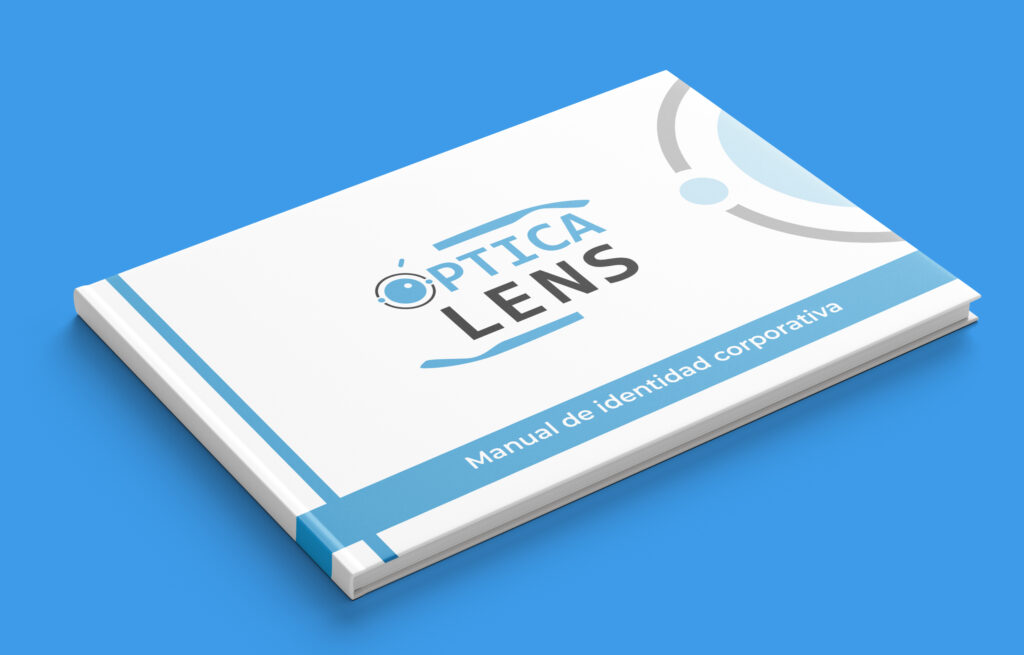 manual optica fondo azul claro